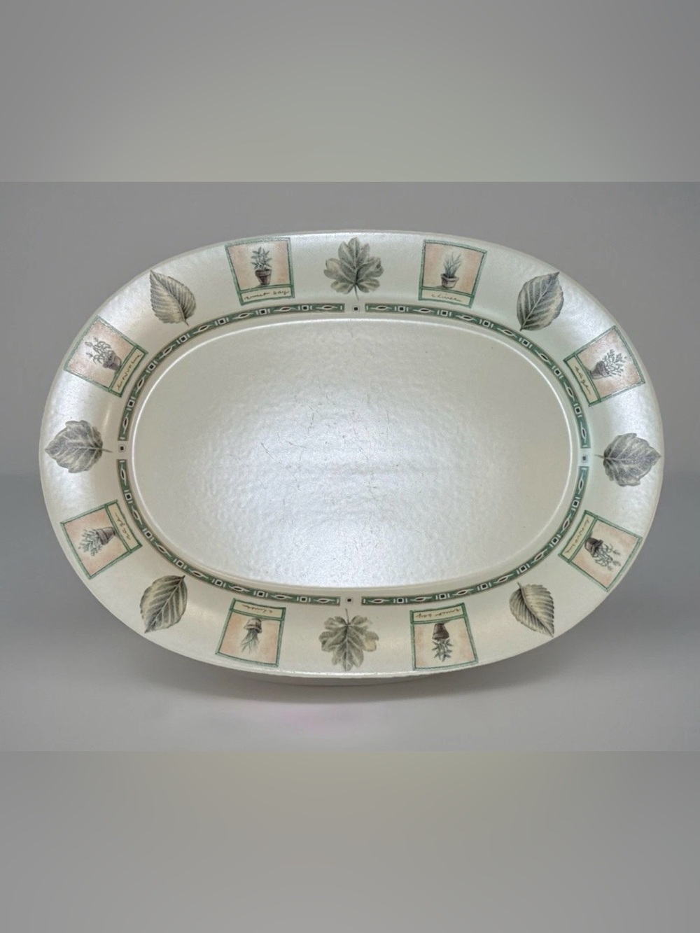 Pfaltzgraff Naturewood Stoneware Oval Serving Platter 14.5" × 10.5" Discontinued